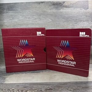 Vintage Wordstar Professional Release 4 Box Manuals & Disks Used Software